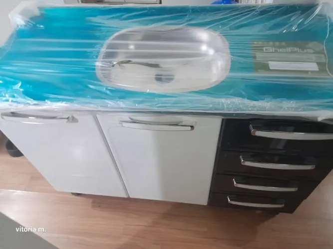 Pia e Gabinete de Aço para Cozinha