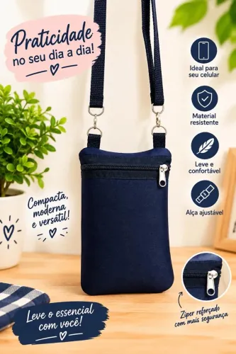 Bolsa preta em neoprene discreta e pratica