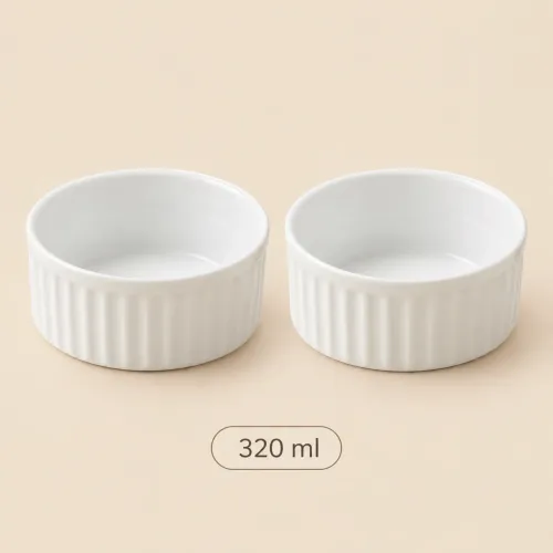 DUAS TIGELAS PORCELANA 320ml