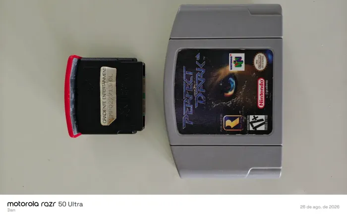 Expansion Pak Nintendo 64 + Cartucho Perfect Dark Originais Gradiente.