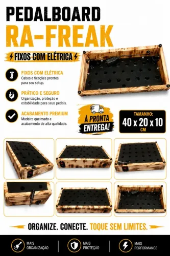 Pedalboard 40x20x10 pedais 