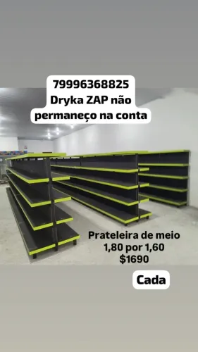 gondola em mdf pratileira central