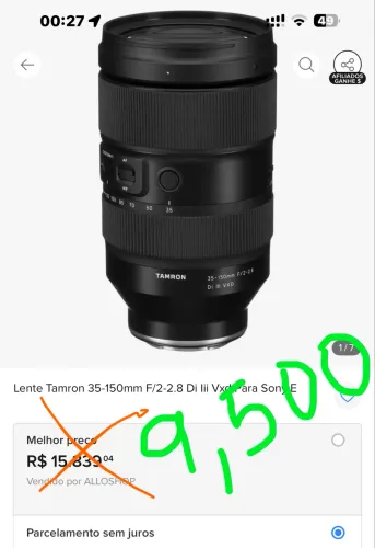 Lente pra Sony