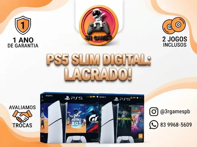 Ps5 slim Digital lacrado !!! nacional 1 ano de garantia