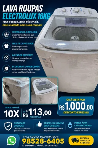 Máquina de lavar Eletrolux 16 kg