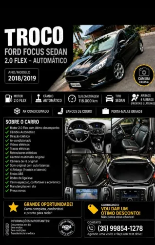 Ford Focus Fastback Se/se Plus 2.0 Flex Aut. 2019