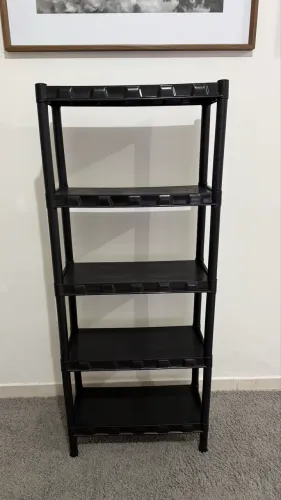 Estante Organizadora de Plástico Preta - 5 Prateleiras (Multiuso / Excelente Estado)