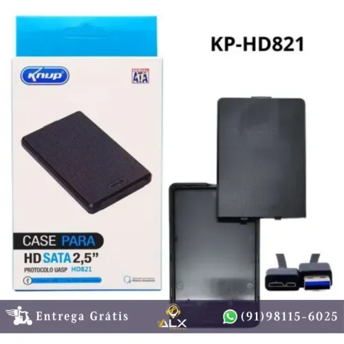 Case P/ Ssd ou Hd Sata 2.5'' Usb 3.0 Externo Kp-hd821 - Knup *ENTREGA GRÁTIS*