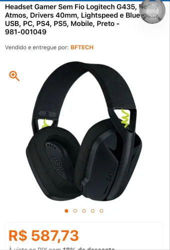 Headset logitech 435 wireless