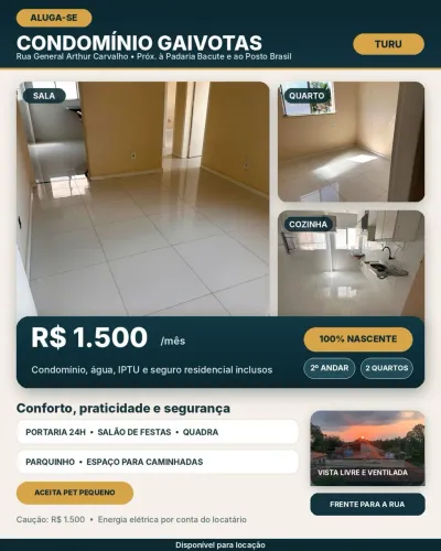 Oportunidade de Aluguel - Cond. Gaivotas