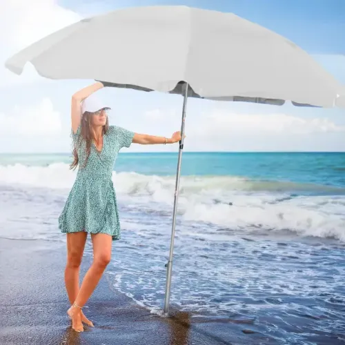 Guarda Sol Gigante 2,40m Praia Piscina Tecnologia Uv 2025