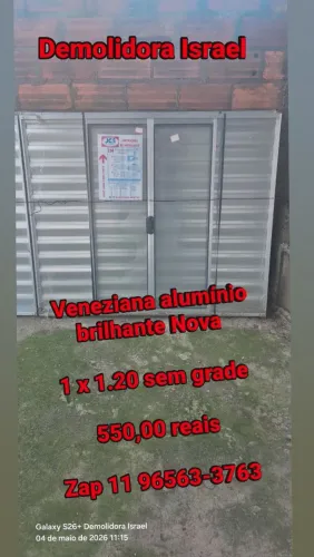 Veneziana alumínio brilhante Nova