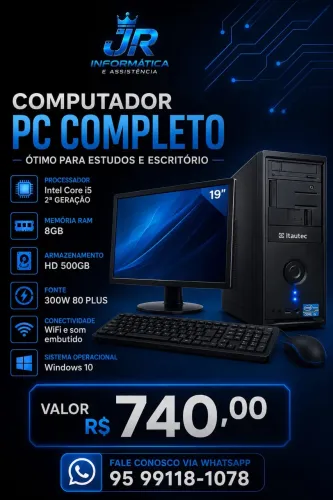 Computador (PC) completo, core i5, 8gb ram "740,00"