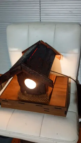 Luminárias de toco feita a mão