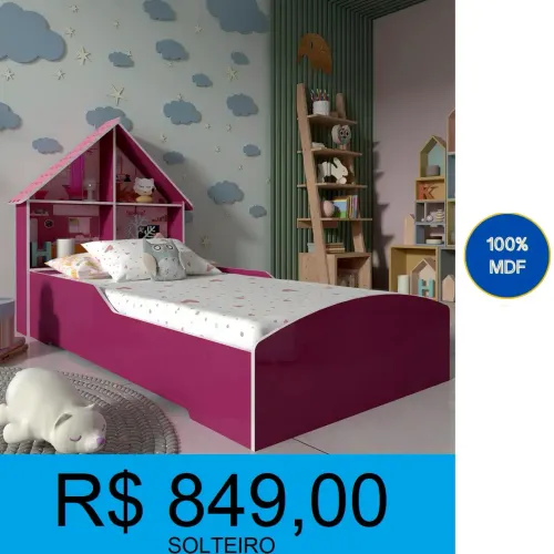 Cama casinha infantil - entrega e montagem grátis