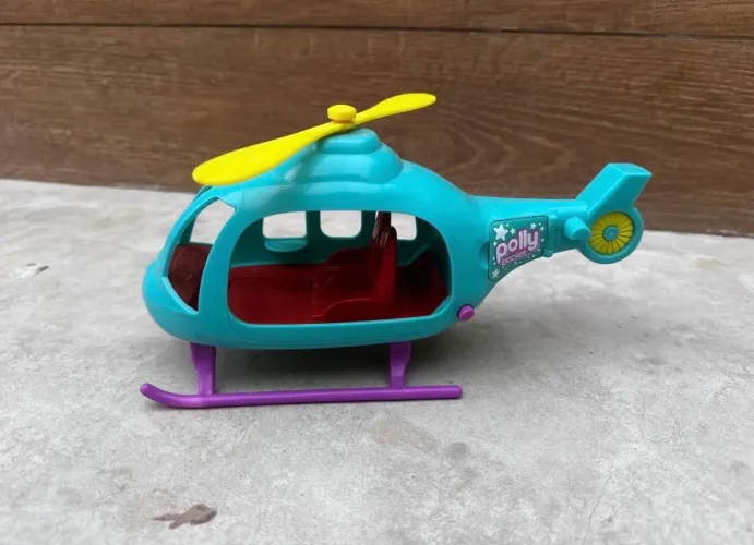 helicóptero da polly pocket, modelo vacation, da mattel, ano 2011.