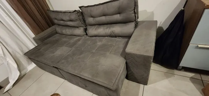 Sofá Cama Reclinavel 4 Lugares 2,40m
