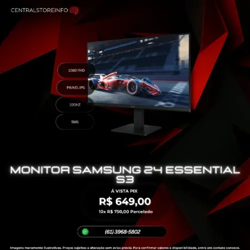 MONITOR SAMSUNG 24 ESSENTIAL S3