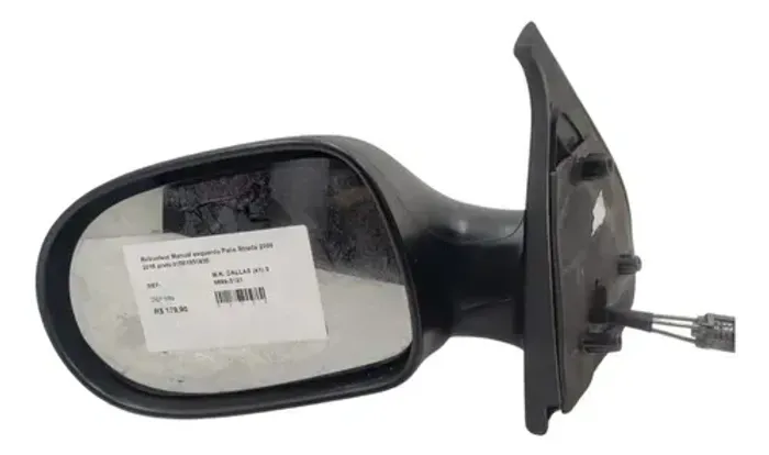 Retrovisor Manual Esquerdo Gol Voyage G6 G7 G8 2013 2023 Preto 272136075 Avaria