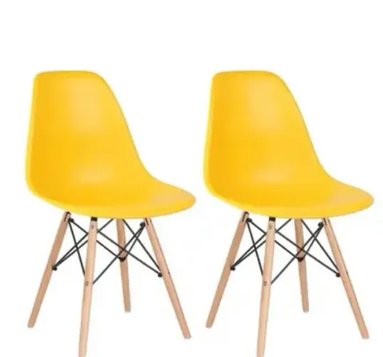 Cadeiras Eames Eiffel Amarela