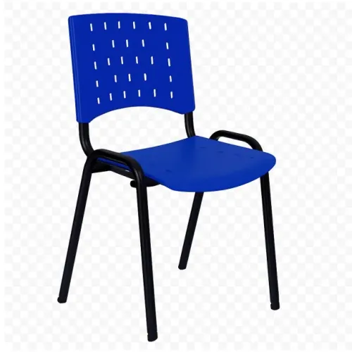 Cadeira Plástica Azul Empilhável Reforçada Polipropileno Alta Resistência - 31205