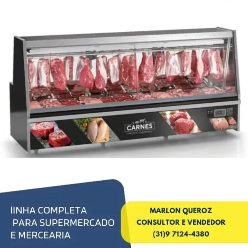 Balcão de Carnes 3M Preto Gelopar 220V