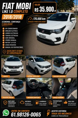 Fiat Mobi Like 1.0 Fire Flex 5P. 2018