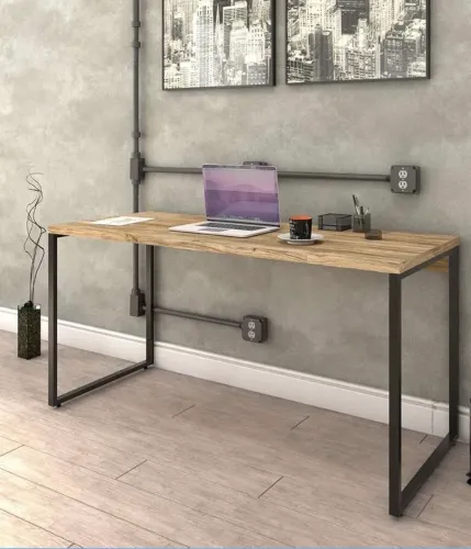  Mesa Escrivaninha Industrial 150 x 60cm Trevalla Kuadra Carvalho Lacrada!