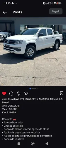 Volkswagen Amarok SE CD 2.0 16V TDI 4X4 Diesel 2018
