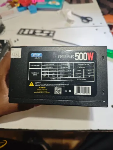 Fonte Knup KP-522 500W ATX - Funcionando Perfeitamente