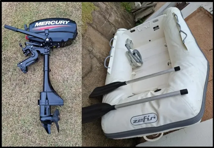Bote Inflável Zefir Motor de popa Mercury 3.3Hp