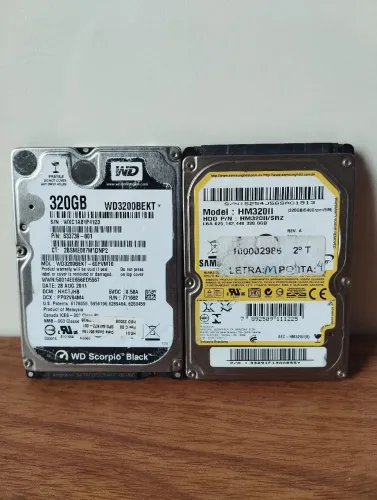 2 HDs 320GB de Notebook (saudáveis)