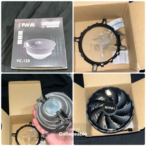 Cooler para CPU HAWIN VC-120 120mm (Intel/AMD) - Como Novo (Apenas 15 dias de uso)