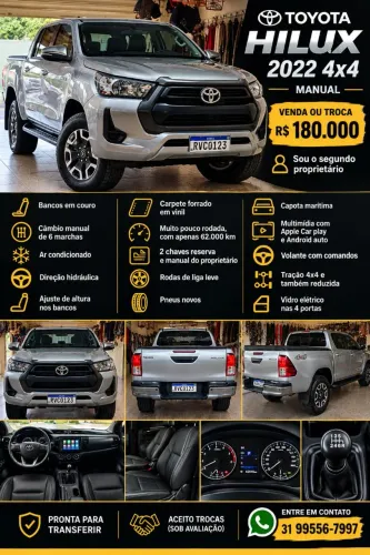 Toyota Hilux CD 4X4 2.8 Diesel Mec. 2022