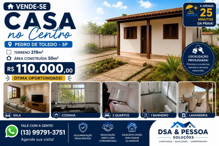 Oportunidade de casa próximo a praia