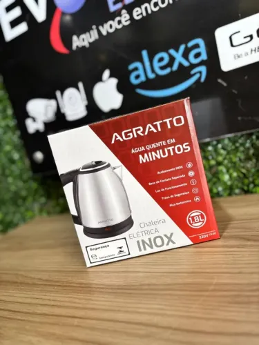 Chaleira Elétrica Inox - AGRATTO - PRODUTO NOVO COM GARANTIA