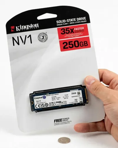 SSD Kingston NV1 250GB M.2 NVMe 35x Mais Rápido Original Novo Lacrado