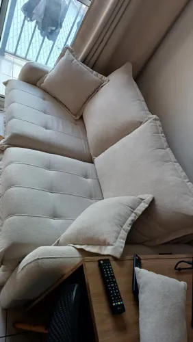 Sofá-cama + baú, seminovo, marca Cama InBox, perfeito.