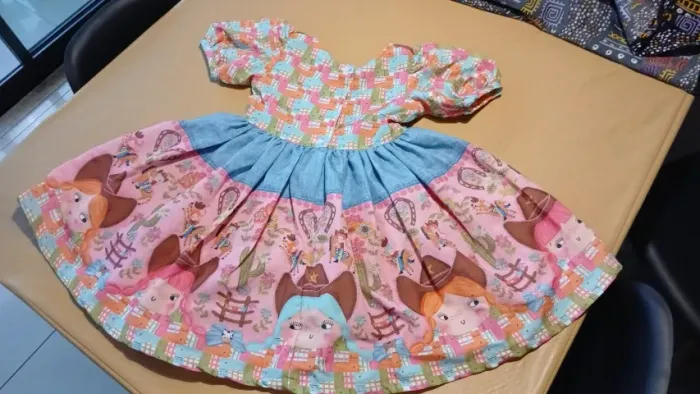 Vestido Para Festa Junina Tamanho 3 Marca Alphabeto Original