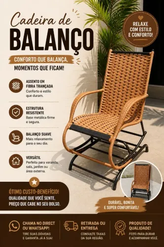 Cadeira de balanço 4 molas