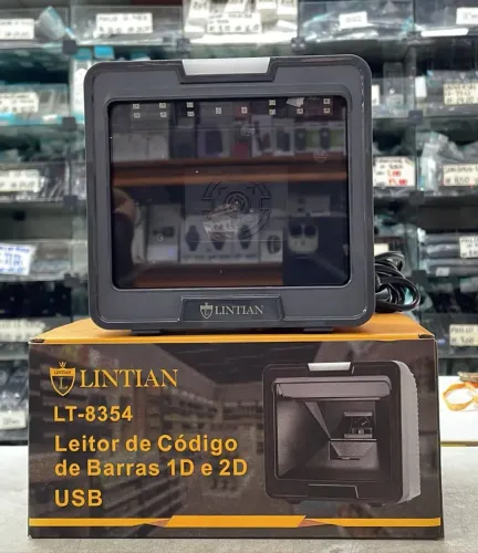 Leitor de Código de Barras Mesa Usb Fixo Lintian LT-8354
