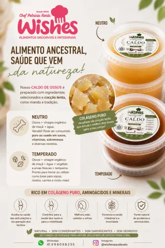 Caldo de Ossos - Colágeno Puro - 100% Natural
