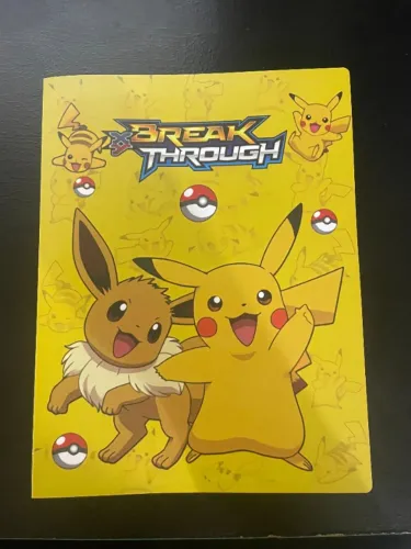 Fichário Pikachu Porta Cards Pokemon Espaço para 240 Cartas