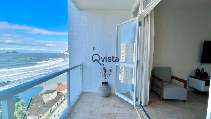 Apartamento 2 Dormitórios 2 Banheiros com Vista Mar à Venda na Pitangueiras no Guarujá | Q