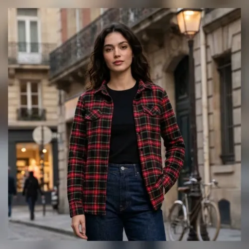 Camisa Xadrez feminina Tam G