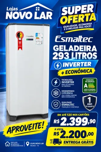 Geladeira Esmaltec NOVA 293 litros