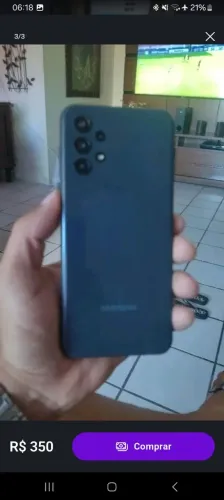 Galaxy A13 128 c/ Carregador capinha e película