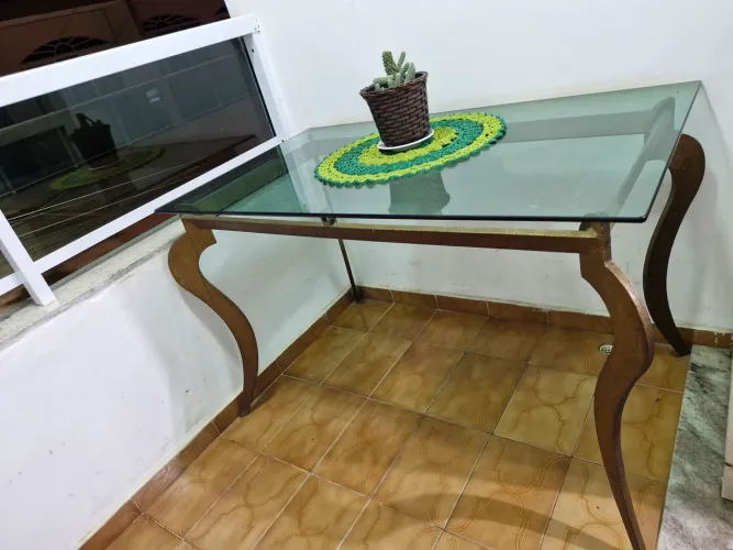 Base de ferro para mesa de sala de jantar  em ferro batido envelhecido