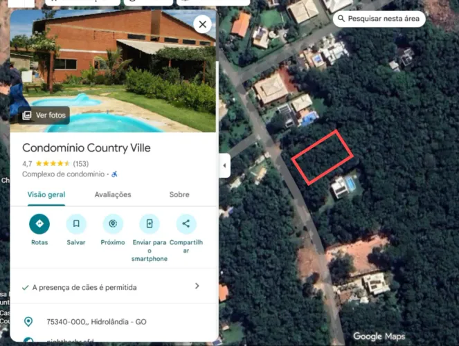 Lote em condomínio para venda com 1573m² em Hidrolândia - GO.