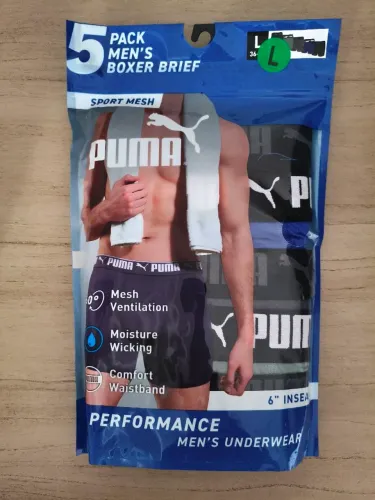 Kit 5 cuecas puma tamanho G